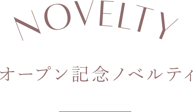 NOVELTY オープン記念ノベルティ