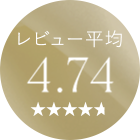 レビュー平均 4.74